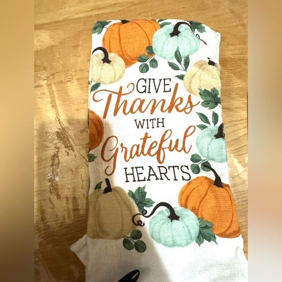 Fall Hostess Gift Pot Holder, Towel, Utensils Pumpkin Thanksgiving NEW - Picture 3 of 4